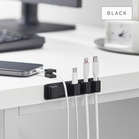 テープで貼りつけるマグネットケーブルホルダー スマート 5連.|s9
